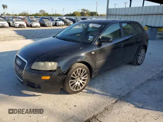 2007 Audi A3 with VIN WAUNF78P17A111284, listed as a Copart auction lot 80493094 with 200,950 mi miles and Clean Title. Bid and sale history available at carsss.com. Image 1.