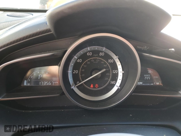 2017 Mazda CX-3 Touring z VIN JM1DKDC74H0165654, wystawiony jako Copart lot #41928295 z przebiegiem 173 567 mil mil oraz Szkoda całkowita • Salvage title. Historia ofert i sprzedaży dostępna na DreamBid. Obrazek 9.