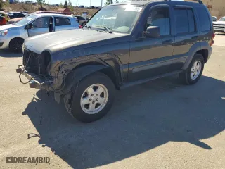 2005 Jeep Liberty Sport with VIN 1J4GK48KX5W519206, listed as a Copart auction lot 47256365 with 164,904 mi miles and Salvage Title. Bid and sale history available at carsss.com. Image 1.