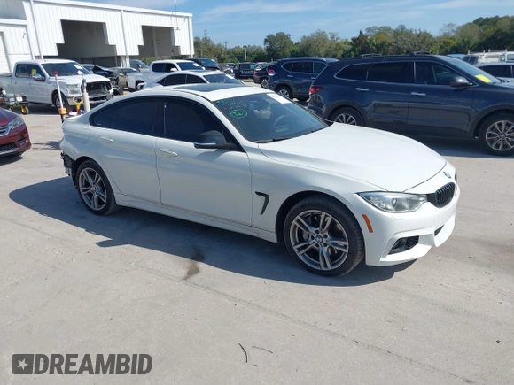 2016 BMW 4 Series 435i xDrive with VIN WBA4B3C58GG528016, listed as a IAAI auction lot 41506077 with 87,975 mi miles and . Bid and sale history available at DreamBid. Image 1.