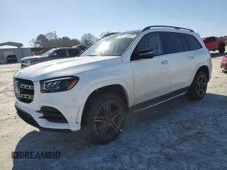 2022 Mercedes-Benz GLS with VIN 4JGFF5KE8NA802405, listed as a Copart auction lot 43269675 with 21,302 mi miles and Salvage Title. Bid and sale history available at carsss.com. Image 1.