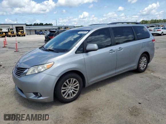 2011 Toyota Sienna XLE AAS with VIN 5TDYK3DC2BS011343, listed as a Copart auction lot 61223675 with 187,206 mi miles and Salvage title. Bid and sale history available at DreamBid. Image 1.