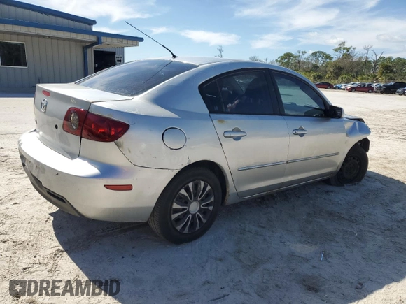 2006 Mazda 3 i with VIN JM1BK12F261537305, listed as a Copart auction lot 42549055 with Not Provided miles and Salvage Title. Bid and sale history available at carsss.com. Image 3.