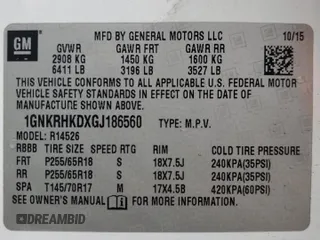 2016 Chevrolet Traverse LT z VIN 1GNKRHKDXGJ186560, wystawiony jako Copart lot #51823695 z przebiegiem 130 479 mil mil oraz Szkoda całkowita • Salvage title. Historia ofert i sprzedaży dostępna na DreamBid. Obrazek 13.