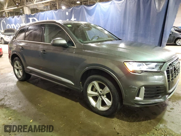 2022 Audi Q7 Premium Plus with VIN WA1LJBF70ND004733, listed as a Copart auction lot 85581334 with 43,181 mi miles and Salvage title. Bid and sale history available at DreamBid. Image 4.