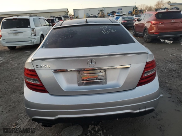 2015 Mercedes-Benz C-Class C 250 with VIN WDDGJ4HBXFG373156, listed as a Copart auction lot 43754385 with 130,610 mi miles and Clean Title. Bid and sale history available at carsss.com. Image 6.