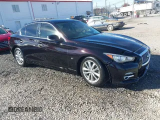 2014 Infiniti Q50 Premium with VIN JN1BV7AP6EM670590, listed as a IAAI auction lot 40816582 with 37,513 mi miles. Bid and sale history available at carsss.com. Image 1.