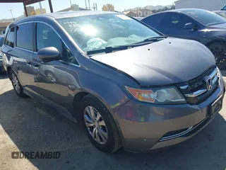 2015 Honda Odyssey EX-L z VIN 5FNRL5H61FB057077, wystawiony jako IAAI lot #42078143 z przebiegiem 96 960 mil mil oraz . Historia ofert i sprzedaży dostępna na DreamBid. Obrazek 1.