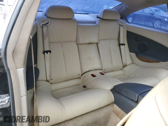 2005 BMW 6 Series 645Ci with VIN WBAEH73435B193355, listed as a Copart auction lot 76235744 with 150,474 mi miles and Salvage Title. Bid and sale history available at DreamBid. Image 10.