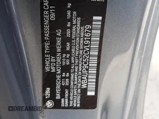 2012 BMW 1 Series 128i with VIN WBAUP9C52CVL91679, listed as a Copart auction lot 64944575 with 118,640 mi miles and Clean title. Bid and sale history available at DreamBid. Image 12.