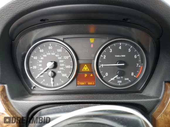2008 BMW 3 Series 335i with VIN WBAWL73538PX56522, listed as a Copart auction lot 47389225 with 76,841 mi miles and Salvage Title. Bid and sale history available at carsss.com. Image 9.