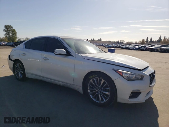 2018 Infiniti Q50 Luxe z VIN JN1EV7AP3JM350781, wystawiony jako Copart lot #53319295 z przebiegiem 53 886 mil mil oraz Szkoda całkowita • Salvage title. Historia ofert i sprzedaży dostępna na DreamBid. Obrazek 4.