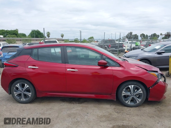 2022 Nissan LEAF SV with VIN 1N4AZ1CV8NC563090, listed as a IAAI auction lot 42086289 with 24,215 mi miles and . Bid and sale history available at DreamBid. Image 14.