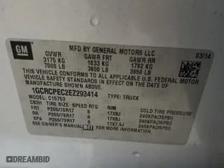 2014 Chevrolet Silverado 1500 Work Truck with VIN 1GCRCPEC2EZ293414, listed as a Copart auction lot 51311455 with 166,351 mi miles and Salvage Title. Bid and sale history available at carsss.com. Image 12.
