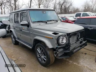 2023 Mercedes-Benz G 550 with VIN W1NYC6BJ3PX485277, listed as a Copart auction lot 43910834 with 4,902 mi miles and Salvage Title. Bid and sale history available at DreamBid. Image 4.