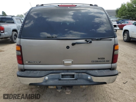2001 Chevrolet Tahoe LT with VIN 1GNEK13T01J169398, listed as a Copart auction lot 61058125 with 269,492 mi miles and Clean title. Bid and sale history available at DreamBid. Image 6.