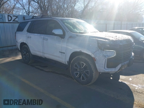 2024 Chevrolet Tahoe Z71 with VIN 1GNSKPKD9RR120410, listed as a IAAI auction lot 41642330 with 26,079 mi miles and . Bid and sale history available at DreamBid. Image 1.