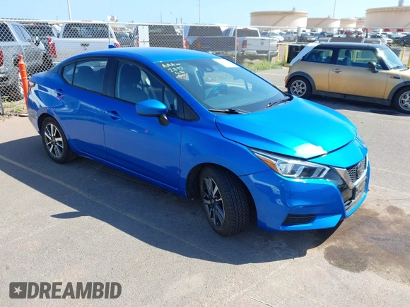 2022 Nissan Versa SV with VIN 3N1CN8EV5NL840421, listed as a IAAI auction lot 41645793 with 28,830 mi miles and . Bid and sale history available at DreamBid. Image 1.