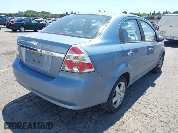 2007 Chevrolet Aveo LT with VIN KL1TG56677B049297, listed as a IAAI auction lot 42517516 with 163,130 mi miles and . Bid and sale history available at DreamBid. Image 4.