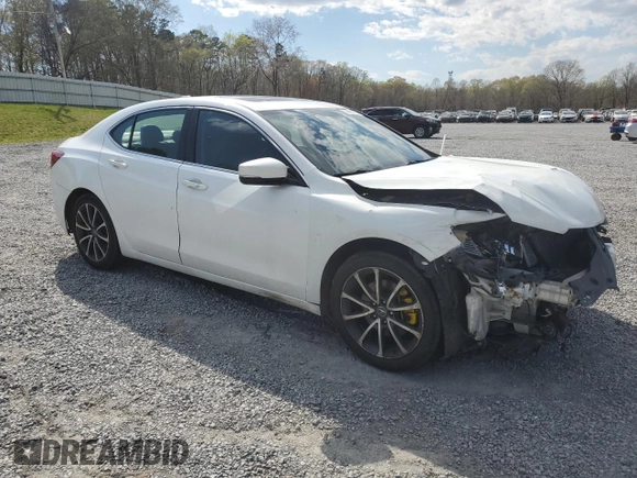 2017 Acura TLX with VIN 19UUB1F32HA005839, listed as a Copart auction lot 50498705 with 50,660 mi miles and Salvage title. Bid and sale history available at DreamBid. Image 4.