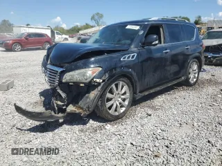 2011 Infiniti QX56 7-passenger with VIN JN8AZ2NE7B9006858, listed as a Copart auction lot 72564294 with 207,325 mi miles and Salvage Title. Bid and sale history available at carsss.com. Image 1.