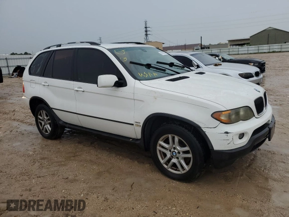 2006 BMW X5 3.0i with VIN 5UXFA13596LY47528, listed as a Copart auction lot 63706584 with 127,405 mi miles and Salvage Title. Bid and sale history available at carsss.com. Image 4.