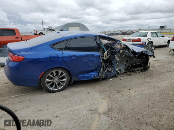 2015 Chrysler 200 S with VIN 1C3CCCBBXFN753586, listed as a Copart auction lot 51766945 with Not provided miles and Salvage title. Bid and sale history available at DreamBid. Image 3.