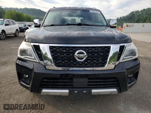 2017 Nissan Armada SL with VIN JN8AY2NC0H9503812, listed as a Copart auction lot 59825804 with 110,288 mi miles and Salvage Title. Bid and sale history available at carsss.com. Image 5.