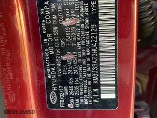 2017 Hyundai Tucson Value with VIN KM8J33A23HU422129, listed as a Copart auction lot 49663415 with 119,696 mi miles and Clean Title. Bid and sale history available at carsss.com. Image 10.