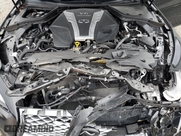 2018 Infiniti Q50 Luxe with VIN JN1EV7AR3JM444919, listed as a Copart auction lot 46714605 with 62,676 mi miles and Salvage Title. Bid and sale history available at carsss.com. Image 13.