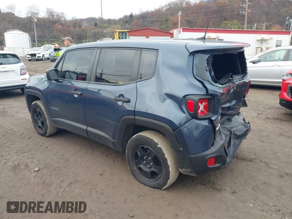 2021 Jeep Renegade Upland Edition with VIN ZACNJDAB5MPM29870, listed as a IAAI auction lot 40884581 with 52,955 mi miles. Bid and sale history available at carsss.com. Image 3.