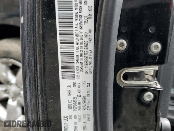 2014 Ram 1500 SLT with VIN 1C6RR7GT7ES164693, listed as a Copart auction lot 51762645 with 180,071 mi miles and Salvage title. Bid and sale history available at DreamBid. Image 12.