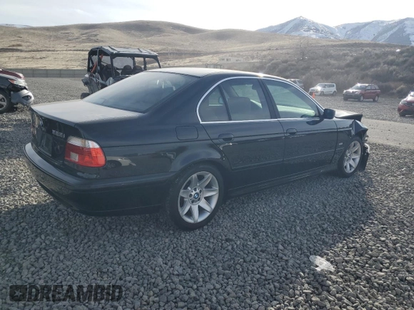 2002 BMW 5 Series 525i with VIN WBADT33462GF42495, listed as a Copart auction lot 48435855 with 132,876 mi miles and Salvage Title. Bid and sale history available at carsss.com. Image 3.