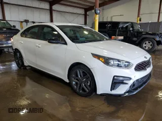 2021 Kia Forte GT-Line with VIN 3KPF34AD9ME414711, listed as a Copart auction lot 57245545 with 62,200 mi miles and Salvage title. Bid and sale history available at DreamBid. Image 4.