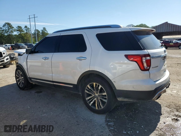 2017 Ford Explorer Platinum с VIN 1FM5K8HT6HGB87448, выставлен на аукционе Copart как лот 55605635 с пробегом 136 626 миль миль и Списание • Salvage title. История ставок и продаж доступна на DreamBid. Изображение 2.