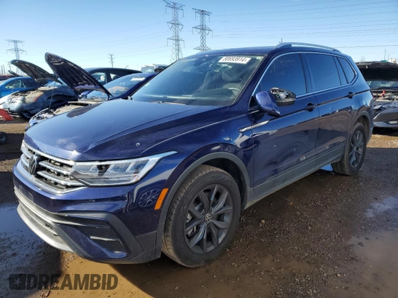 2023 Volkswagen Tiguan SE with VIN 3VVNB7AX4PM024346, listed as a Copart auction lot 80693914 with 18,241 mi miles and Salvage title. Bid and sale history available at DreamBid. Image 1.