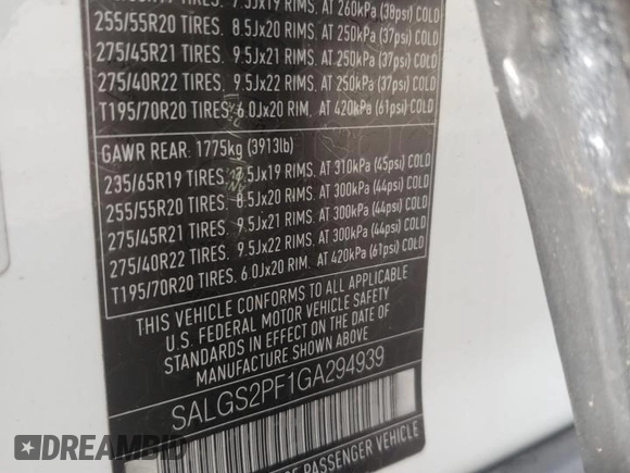 2016 Land Rover Range Rover HSE с VIN SALGS2PF1GA294939, выставлен на аукционе Copart как лот 58174885 с пробегом 88 228 миль миль и Чистый • Clean title. История ставок и продаж доступна на DreamBid. Изображение 13.