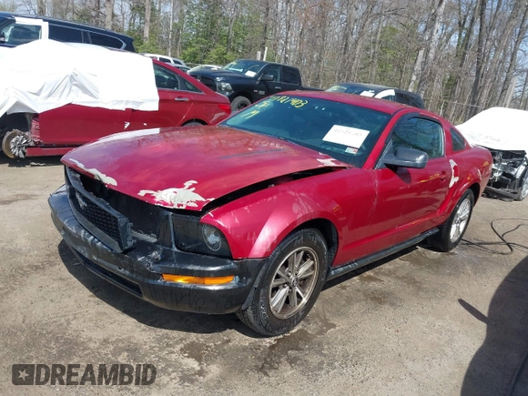 2005 Ford Mustang Deluxe with VIN 1ZVFT80NX55119984, listed as a IAAI auction lot 41921403 with 243,278 mi miles and . Bid and sale history available at DreamBid. Image 2.