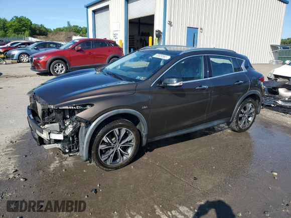 2019 Infiniti QX30 Luxe z VIN SJKCH5CR8KA006894, wystawiony jako Copart lot #58809565 z przebiegiem 50 697 mil mil oraz Szkoda całkowita • Salvage title. Historia ofert i sprzedaży dostępna na DreamBid. Obrazek 1.
