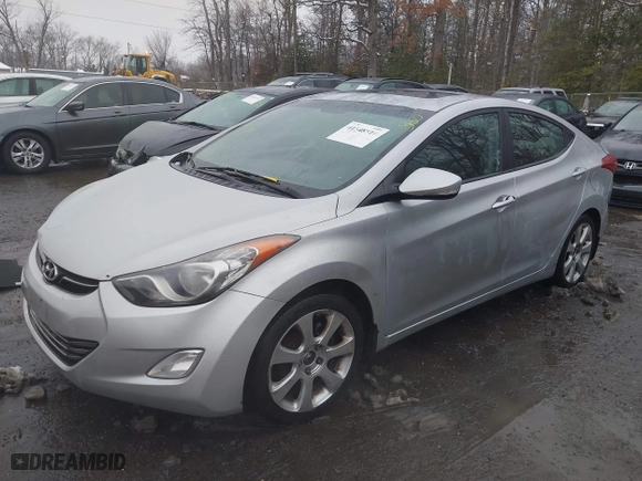 2012 Hyundai Elantra GLS with VIN KMHDH4AE6CU448280, listed as a IAAI auction lot 41548514 with 211,089 mi miles. Bid and sale history available at carsss.com. Image 19.