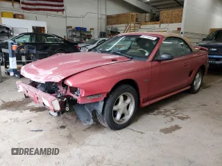 1996 Ford Mustang GT with VIN 1FALP45X6TF161689, listed as a Copart auction lot 82114914 with 145,488 mi miles and Salvage Title. Bid and sale history available at carsss.com. Image 1.