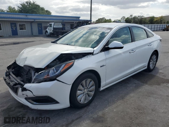 2016 Hyundai Sonata Hybrid SE with VIN KMHE24L1XGA016041, listed as a Copart auction lot 48023103 with 72,307 mi miles. Bid and sale history available at carsss.com. Image 1.