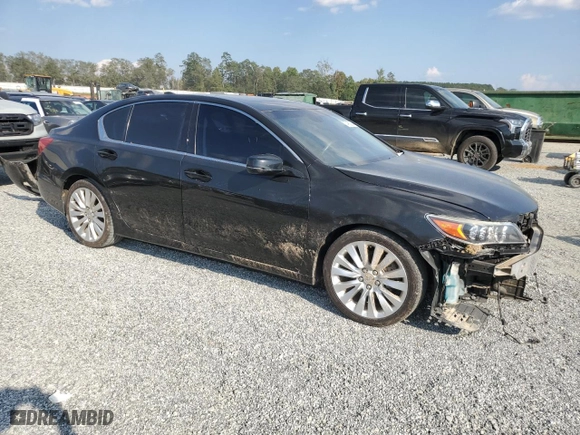 2014 Acura RLX Advance Pkg with VIN JH4KC1F92EC006088, listed as a Copart auction lot 74902364 with 155,048 mi miles and Salvage Title. Bid and sale history available at carsss.com. Image 4.