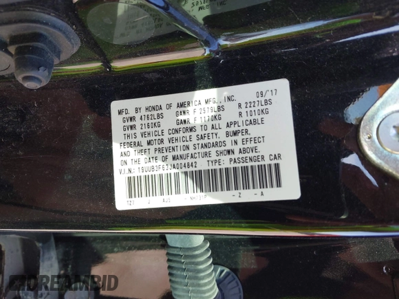 2018 Acura TLX w/A-SPEC Pkg with VIN 19UUB3F63JA004842, listed as a IAAI auction lot 41755857 with 134,777 mi miles. Bid and sale history available at carsss.com. Image 9.