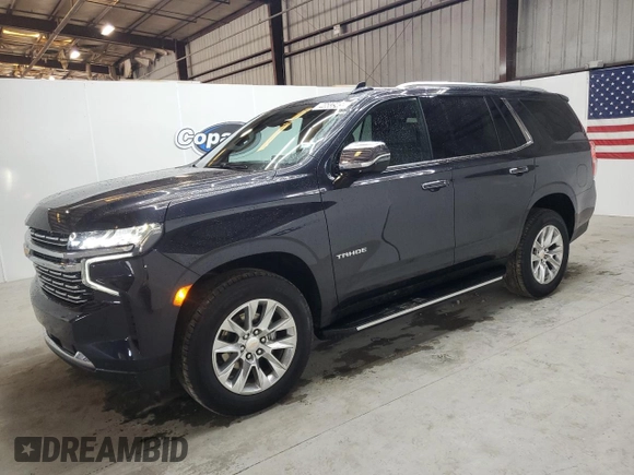 2024 Chevrolet Tahoe Premier with VIN 1GNSCSKD3RR276166, listed as a Copart auction lot 46035455 with 23,899 mi miles and Salvage title. Bid and sale history available at DreamBid. Image 1.
