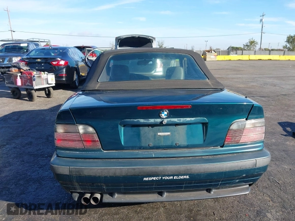 1997 BMW 3-Series 328IC with VIN WBABK8323VET99072, listed as a IAAI auction lot 40669447 with 135,584 mi miles. Bid and sale history available at carsss.com. Image 17.