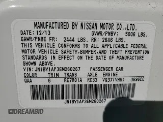 2014 Infiniti M37 with VIN JN1BY1AP3EM260267, listed as a Copart auction lot 47664255 with 61,689 mi miles and Salvage Title. Bid and sale history available at carsss.com. Image 13.
