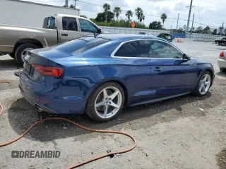 2018 Audi A5 Premium Plus with VIN WAUTNAF5XJA135051, listed as a Copart auction lot 55490655 with 28,152 mi miles and Salvage Title. Bid and sale history available at DreamBid. Image 3.