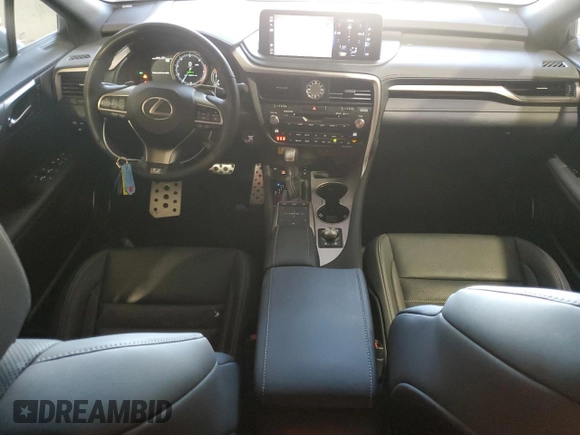 2022 Lexus RX 350 F Sport with VIN 2T2YZMDA4NC315637, listed as a Copart auction lot 53064435 with 20,065 mi miles and Salvage title. Bid and sale history available at DreamBid. Image 8.