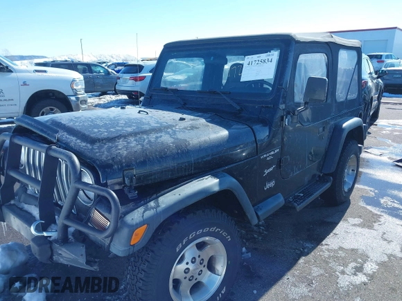 1999 Jeep Wrangler Sport with VIN 1J4FY19SXXP456810, listed as a IAAI auction lot 41725834 with 93,151 mi miles. Bid and sale history available at carsss.com. Image 2.